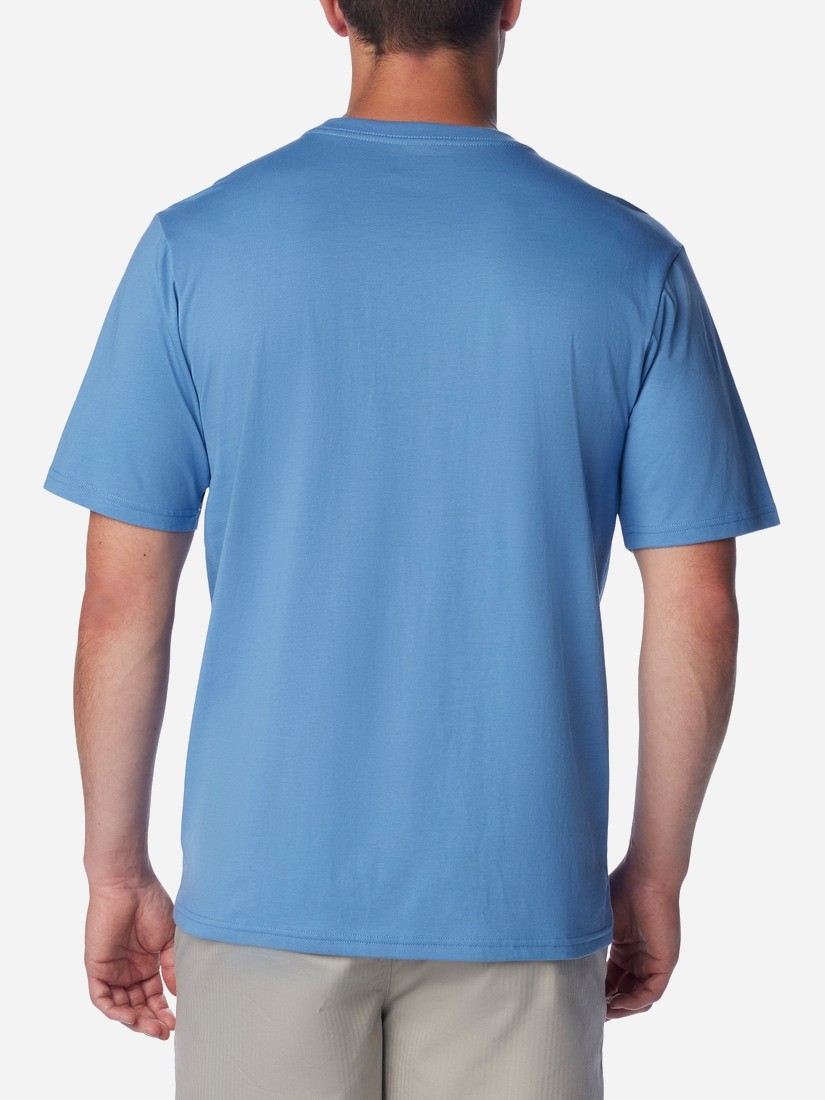Футболка мужская Columbia CSC BASIC LOGO™ SHORT SLEEVE голубая 1680051-481 изображение 4