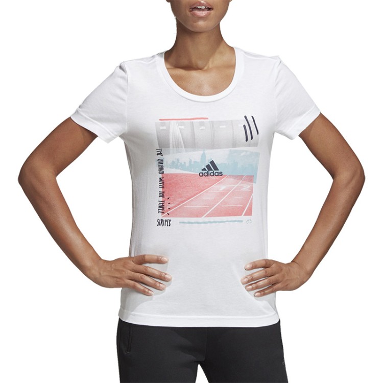 Футболка женская Adidas 3-Stripes Photo белая DV3023 изображение 2
