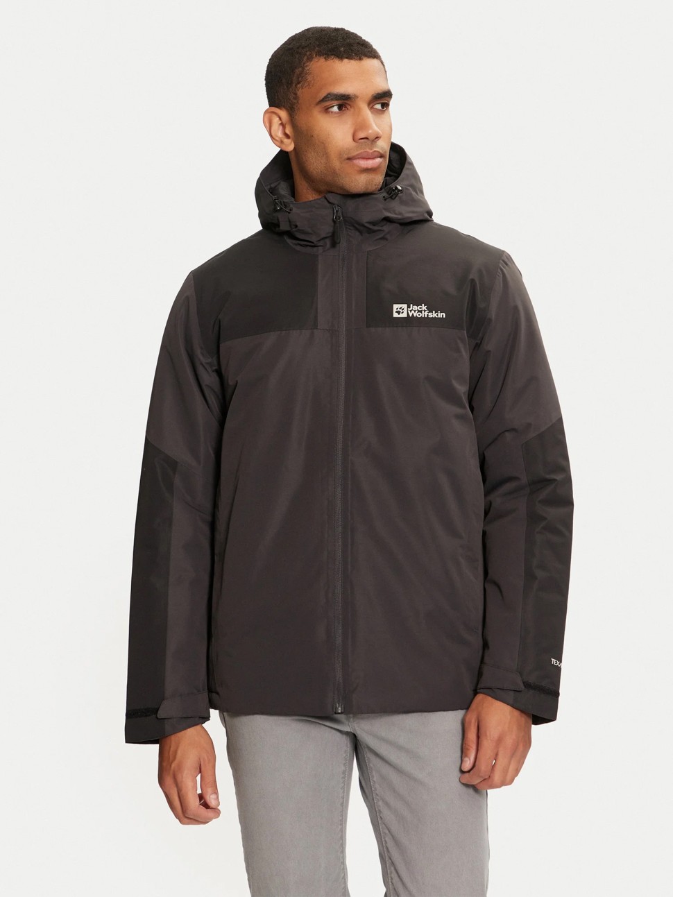 Куртка чоловіча Jack Wolfskin JASPER INS JKT M темно-сіра A61872-6350 — фото 2