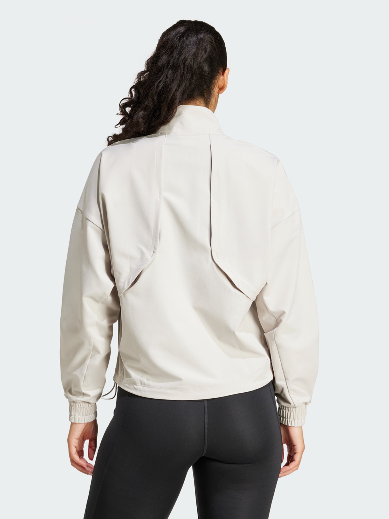 Толстовка женская Adidas PACER W JACKET бежевая JP4343 изображение 3