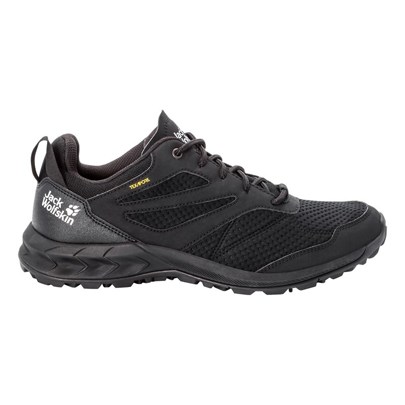 Напівчеревики чоловічі Jack Wolfskin Woodland Texapore Low чорні 4039211-6000 — фото 1