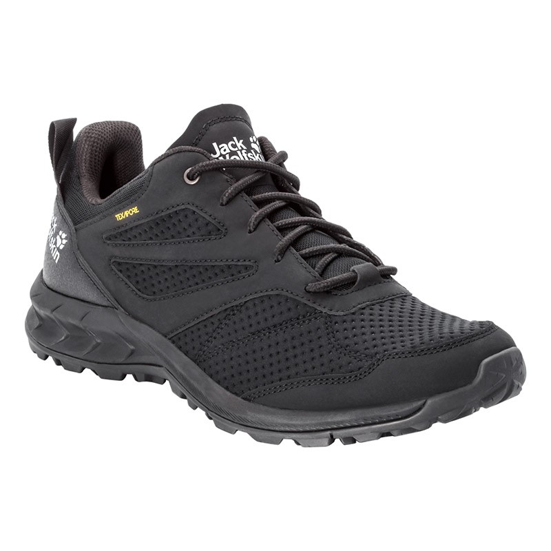 Напівчеревики чоловічі Jack Wolfskin Woodland Texapore Low чорні 4039211-6000 — фото 2