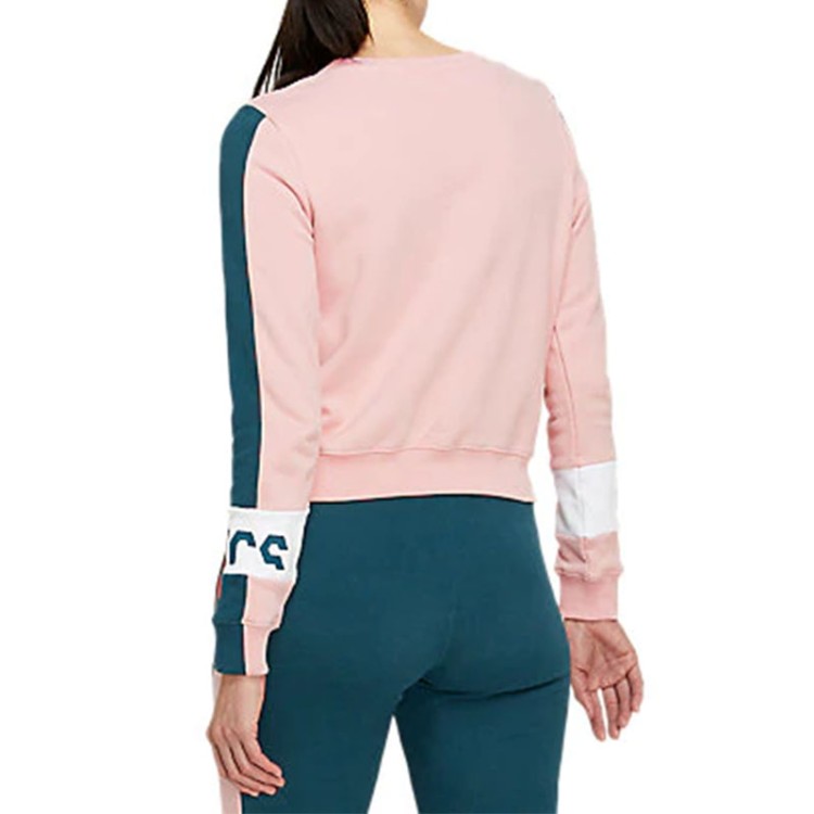 Толстовка женская Asics COLORBLOCK CREW розовая 2032B690-700 изображение 2