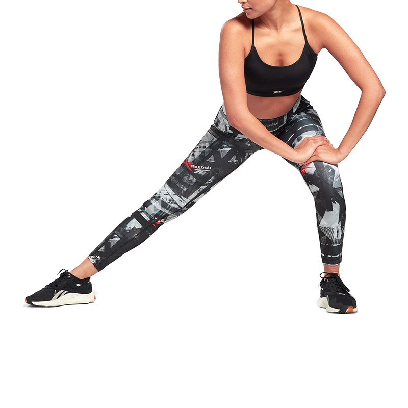 Леггинсы женские Reebok Workout Ready Myt Printed Tights мультицвет FU2439 — фото 4