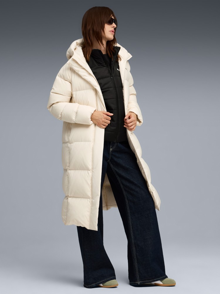 Куртка жіноча Puma Hooded Down Puffer Coat молочна 68839087 изображение 3