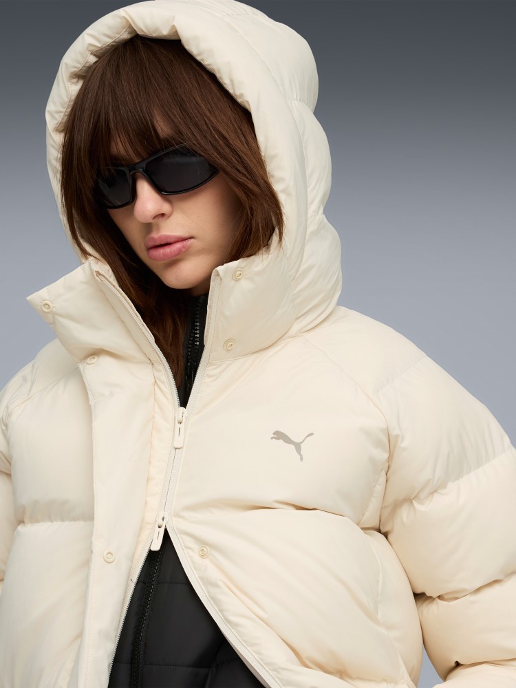 Куртка жіноча Puma Hooded Down Puffer Coat молочна 68839087 изображение 5