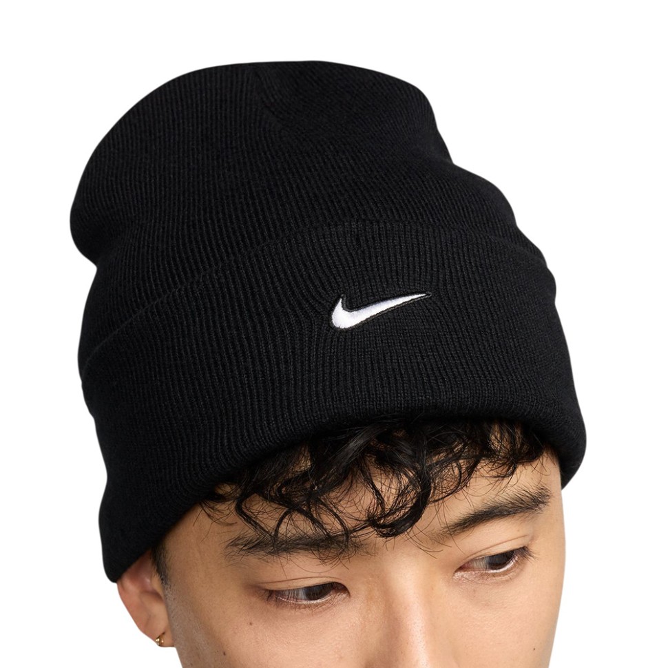 Шапка  Nike U NK PEAK BEANIE TC SWSH F24 L черная HF0187-010 изображение 1