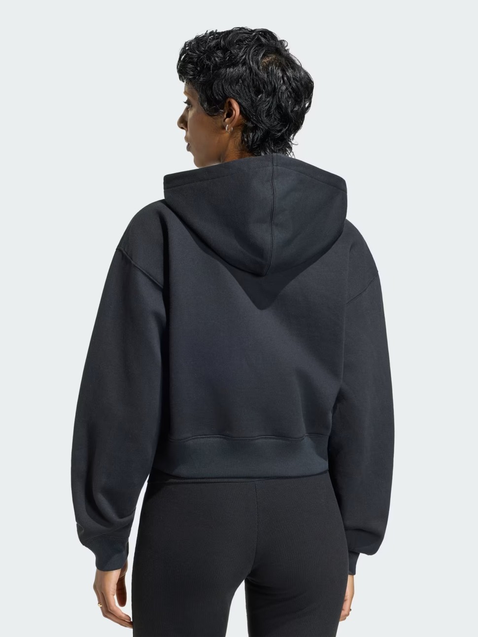 Толстовка женская Adidas ESS FL CP FZ HD черная KR9166 — фото 3 — Sport City Толстовка женская Adidas ESS FL CP FZ HD черная KR9166 — фото 3