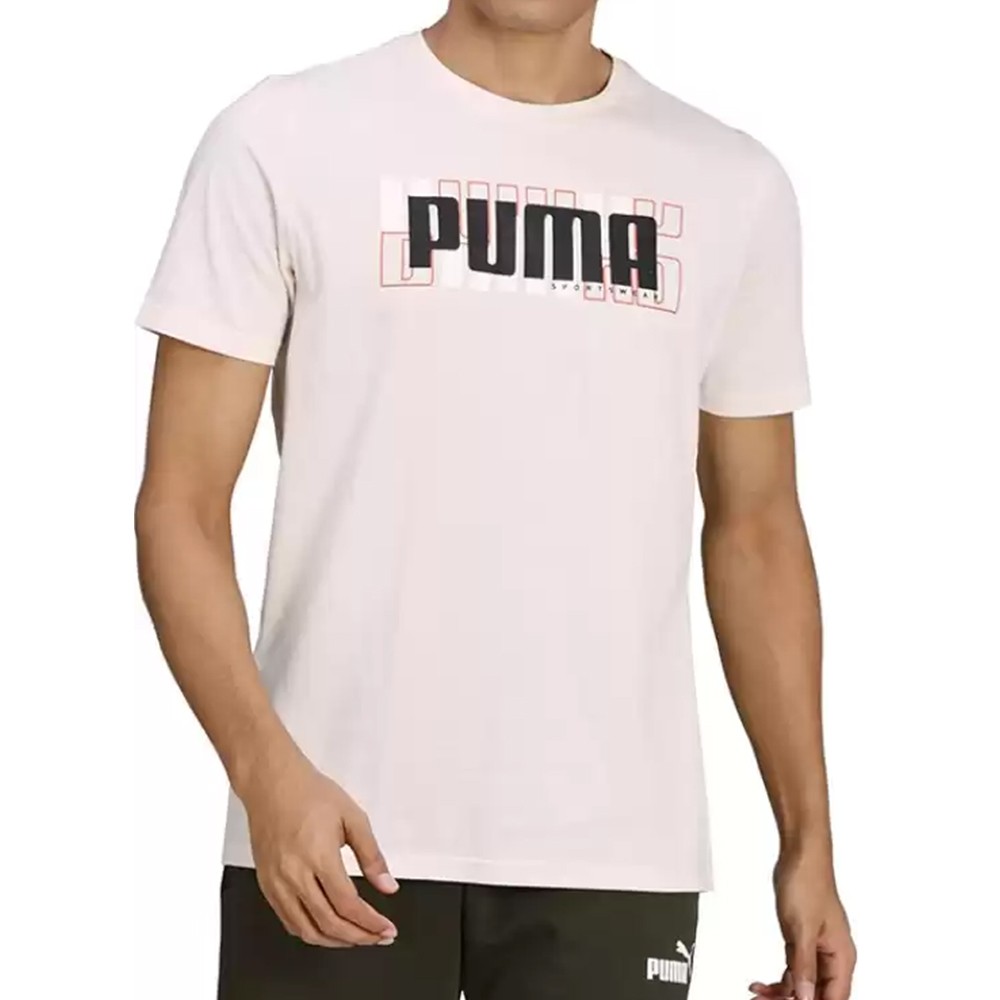 Футболка чоловіча Puma ATHLETICS Tee Big Logo біла 58575675  изображение 1