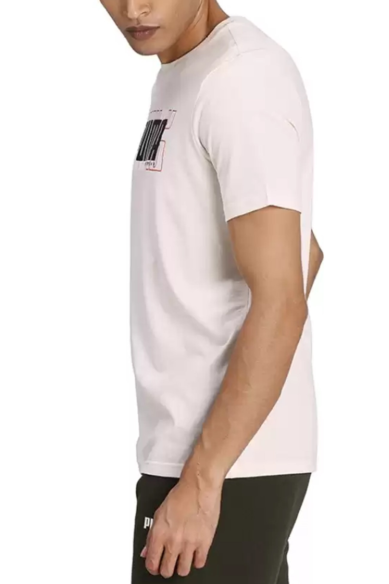 Футболка чоловіча Puma ATHLETICS Tee Big Logo біла 58575675  изображение 4