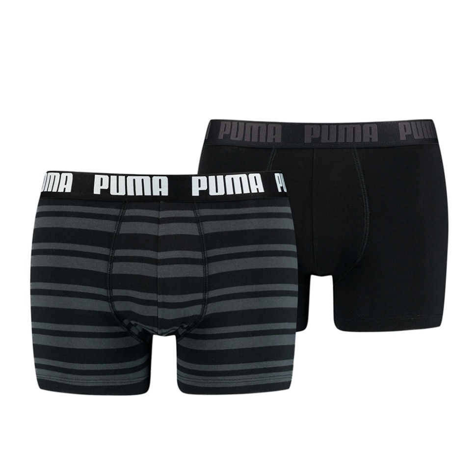 Нижня білизна чоловіча Puma PUMA HERITAGE STRIPE BOXER 2 чорна 90783805 — фото 1