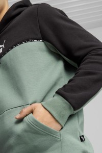 Толстовка мужская Puma ESS BLOCK x TAPE Hoodie FL мятная 67334244 изображение 4