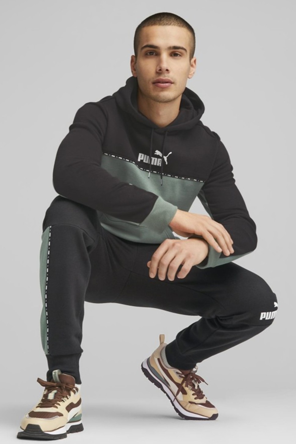 Толстовка чоловіча Puma ESS BLOCK x TAPE Hoodie FL м'ятна 67334244 — фото 5