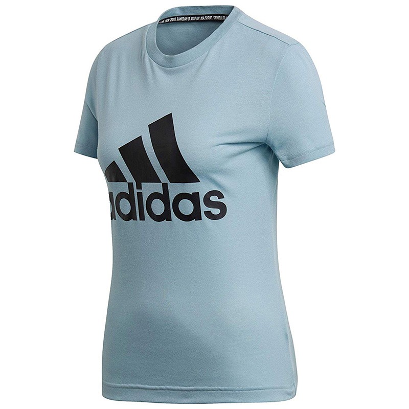 Футболка жіноча Adidas MUST HAVES BADGE блакитна DY7734 — Sport City Футболка жіноча Adidas MUST HAVES BADGE блакитна DY7734