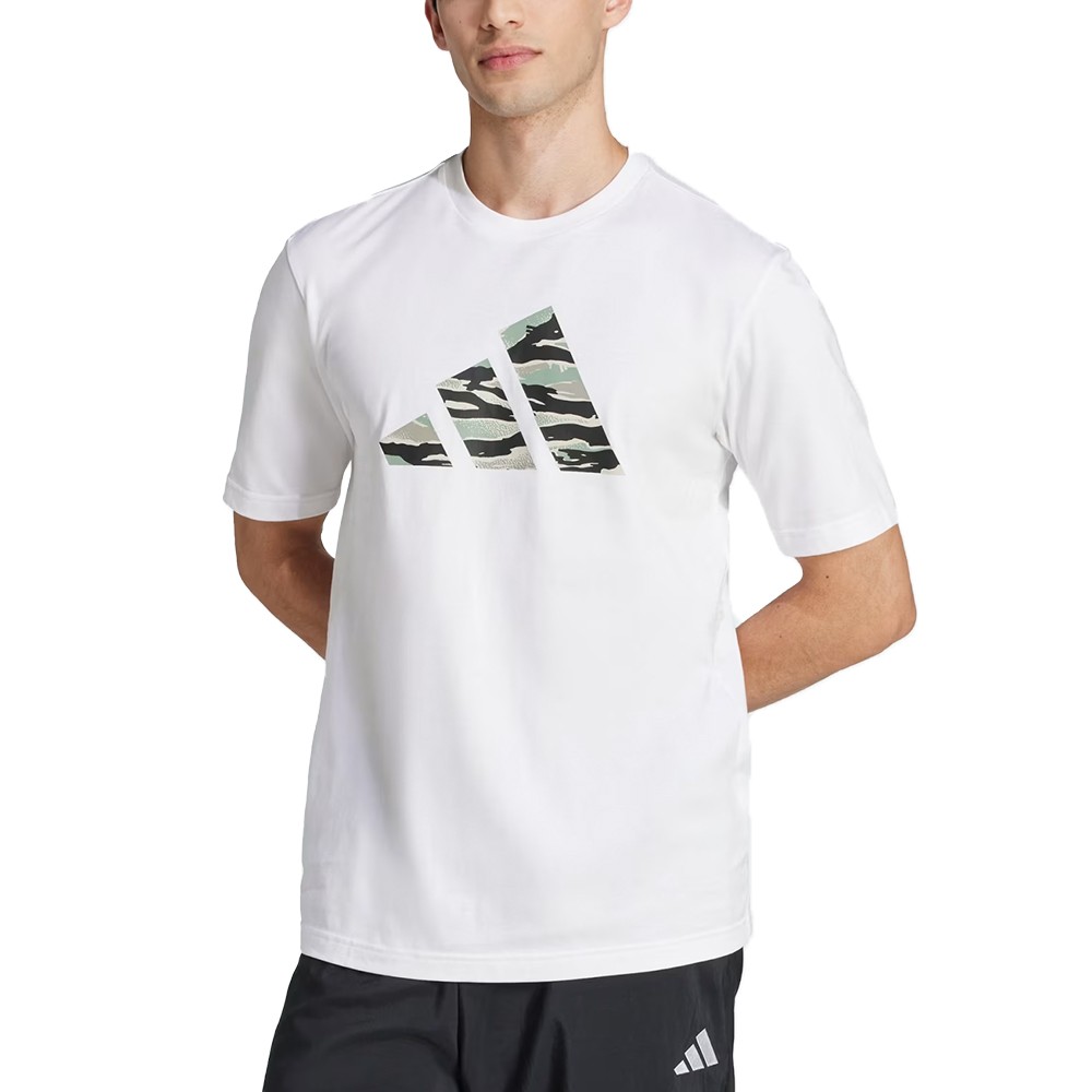 Футболка мужская Adidas M C CAMO LOGO T белая JI6770