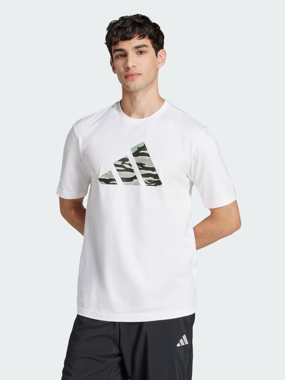 Футболка чоловіча Adidas M C CAMO LOGO T біла JI6770 — фото 2