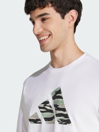 Футболка мужская Adidas M C CAMO LOGO T белая JI6770 изображение 5