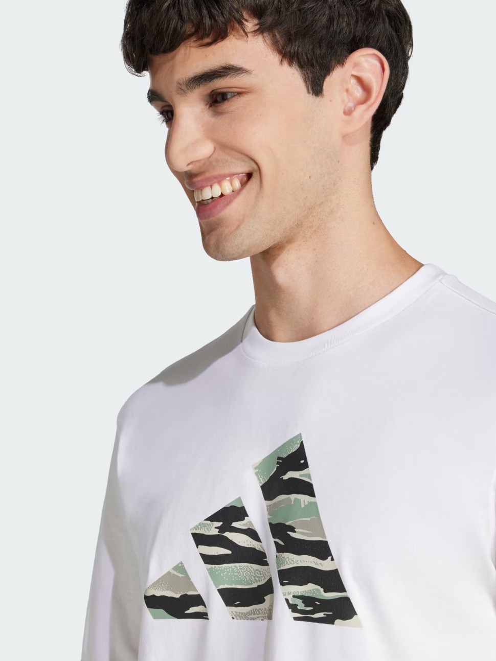 Футболка чоловіча Adidas M C CAMO LOGO T біла JI6770 — фото 5