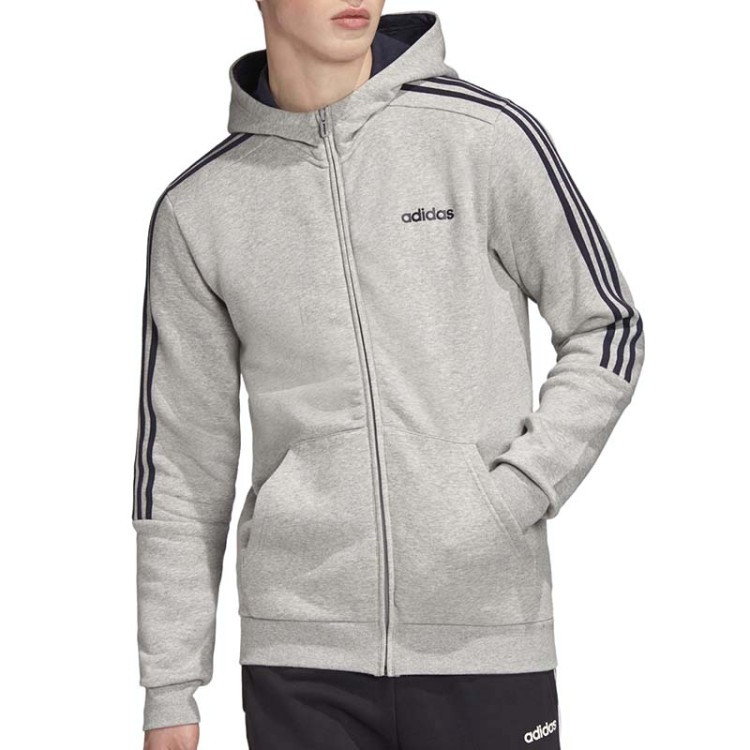 Толстовка мужская Adidas 3-Stripes серая EI9000 изображение 4
