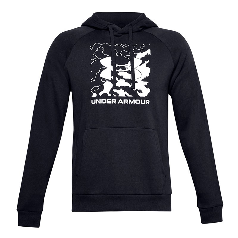 Толстовка мужская Under Armour Rival Fleece Box Logo HD черная 1357095-001 изображение 1