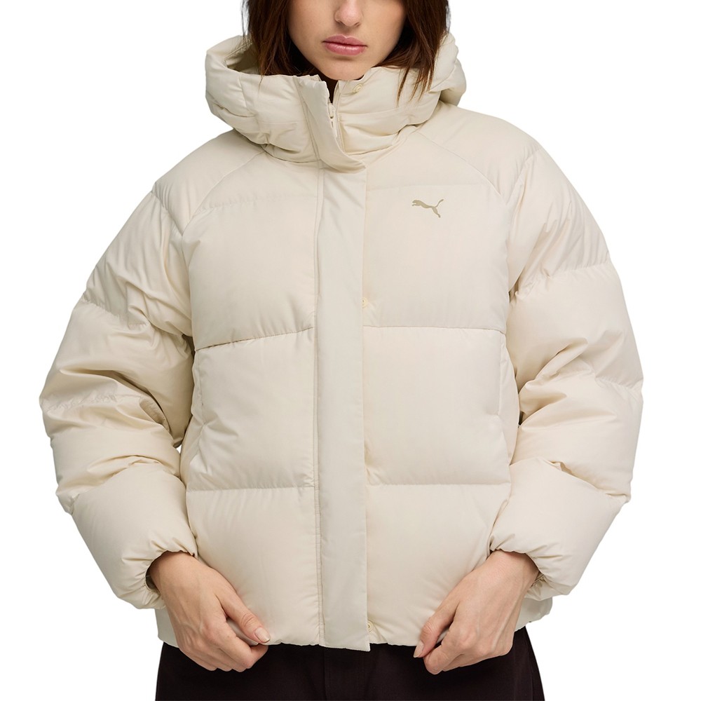 Куртка женская Puma Hooded Down Puffer Jacket молочная 68839287