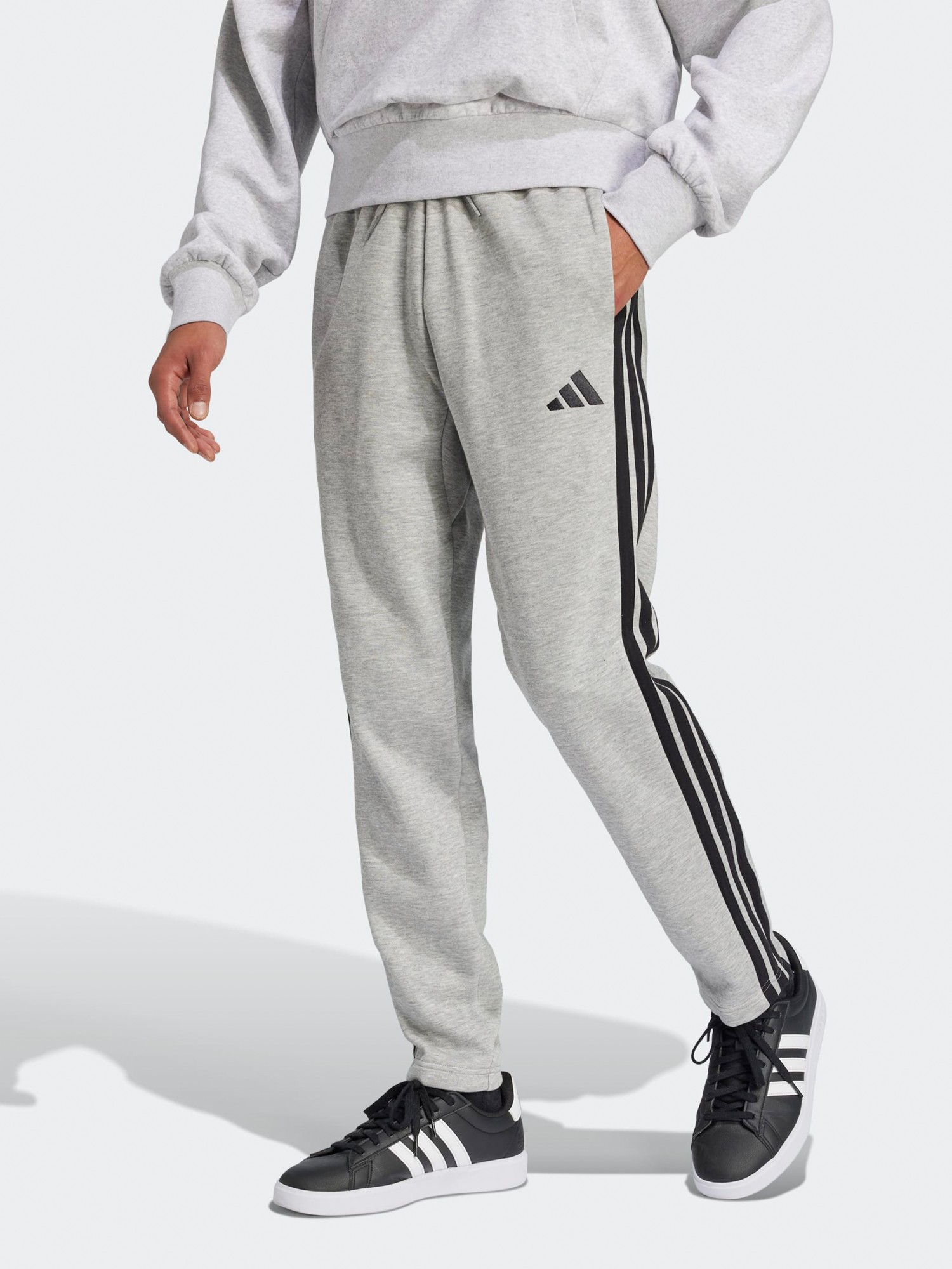Брюки мужские Adidas M 3S FL O PT серые JE6335 изображение 2