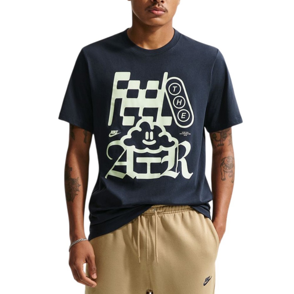 Футболка мужская Nike U NSW TEE STD CLOUD AIR темно-синяя IH1167-451