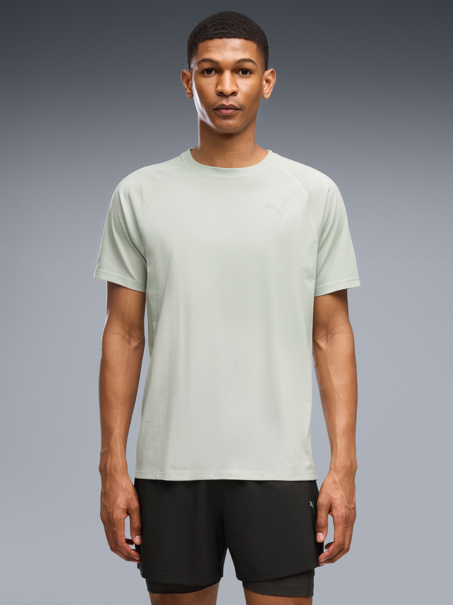 Футболка мужская Puma M RUN VELOCITY TEE (TRI-BLEND) мятная 52660329 изображение 2