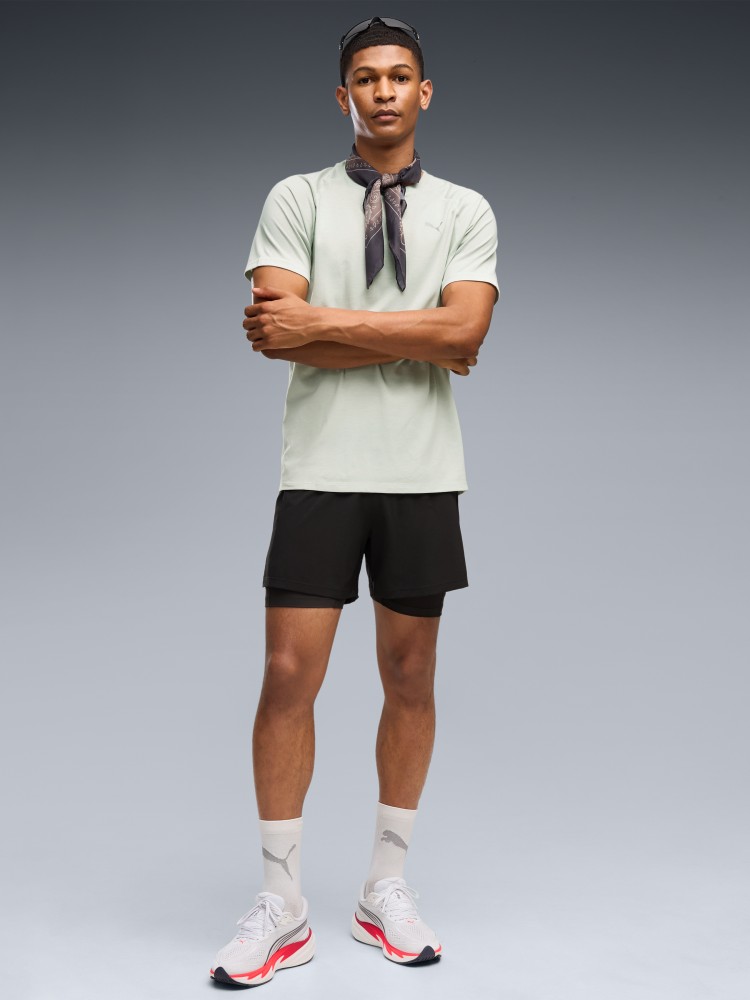Футболка мужская Puma M RUN VELOCITY TEE (TRI-BLEND) мятная 52660329 изображение 4