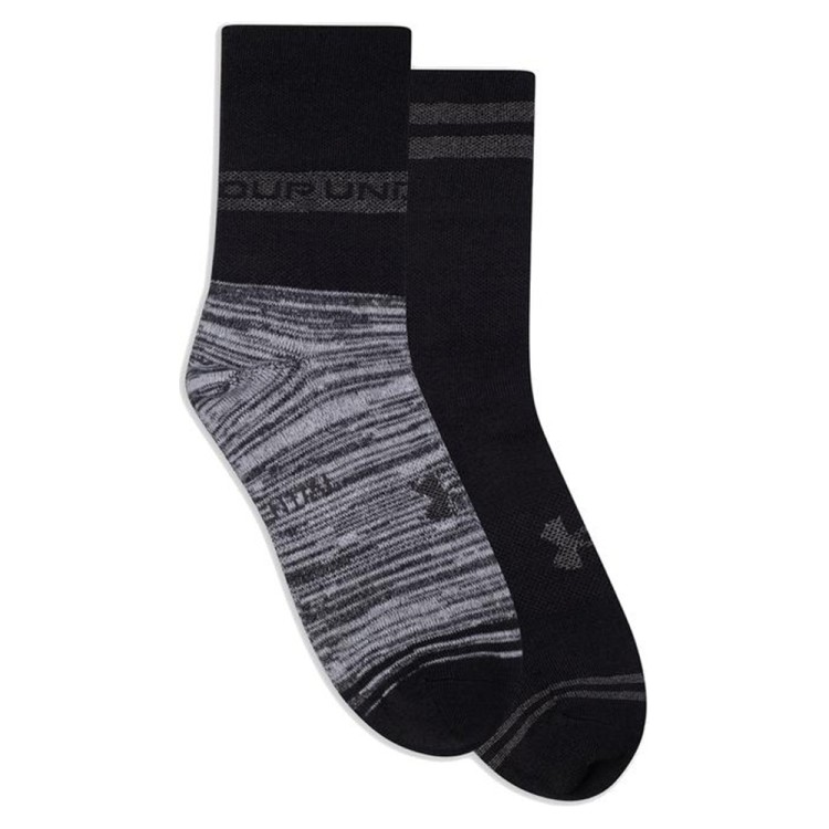 Носки  Under Armour Ua Essential Hi Lo 2Pk черные 1365746-001