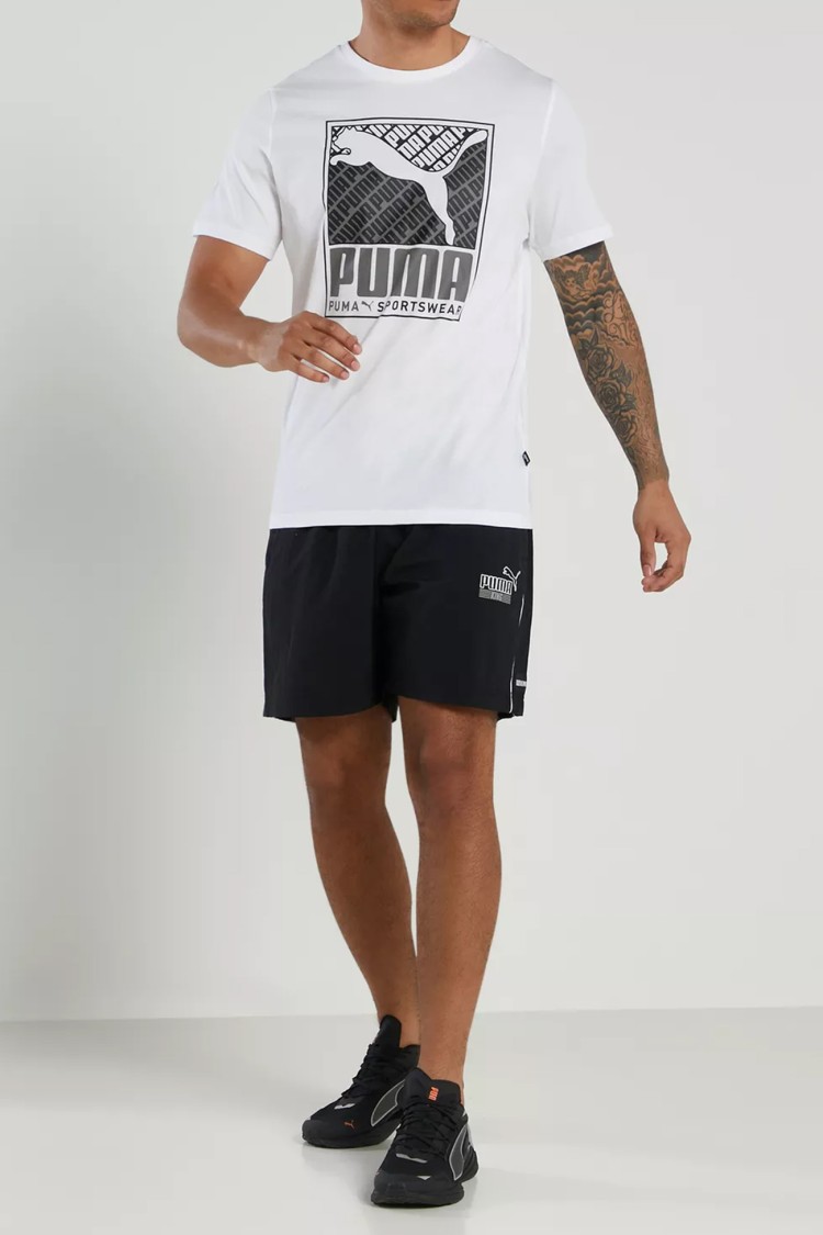 Футболка мужская Puma Cat Box Tee белая 58776602 изображение 2