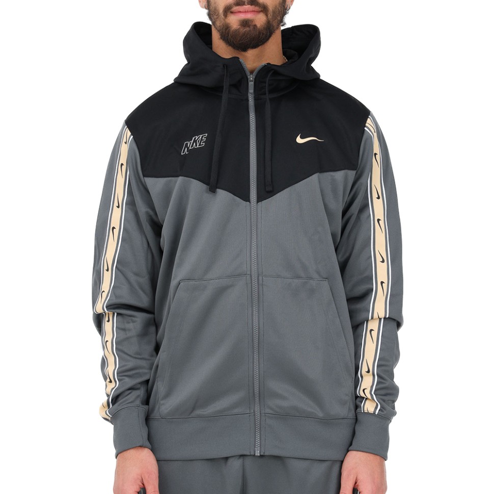 Толстовка чоловіча Nike M NSW REPEAT SW PK FZ HOODY сіра DX2025-068 — фото 1