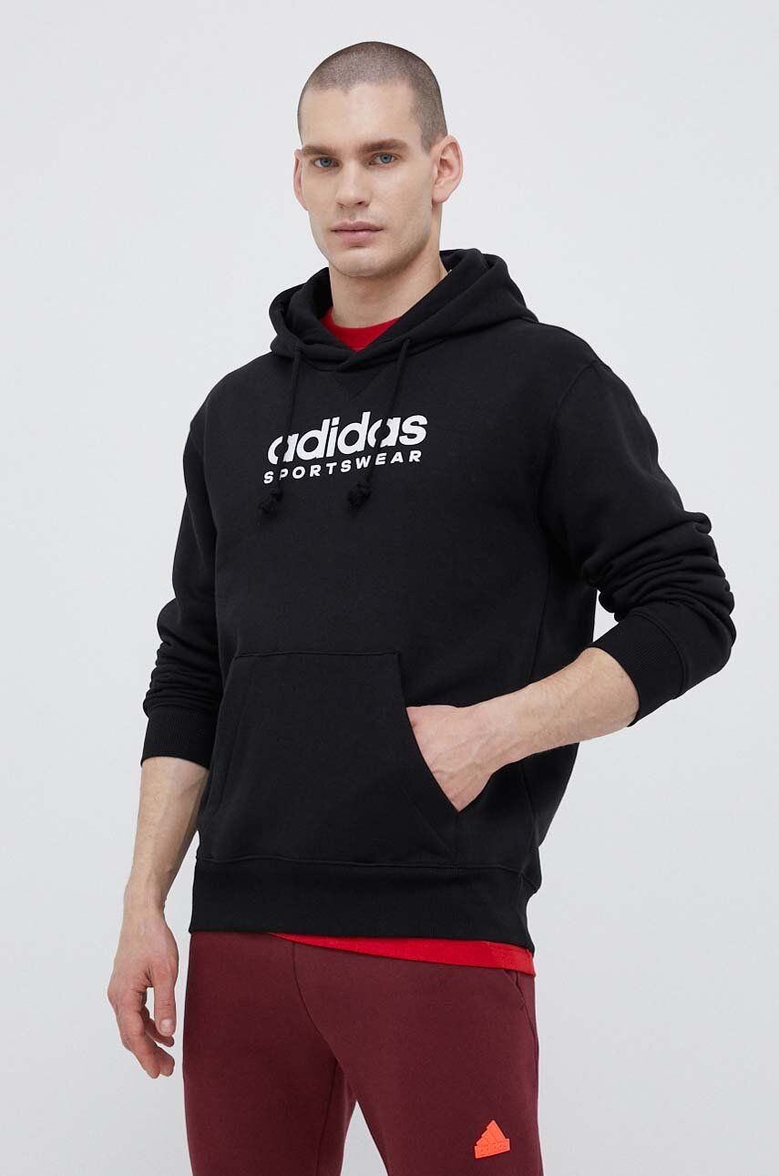 Толстовка чоловіча Adidas M ALL SZN G HDY чорна IC9771 — фото 2
