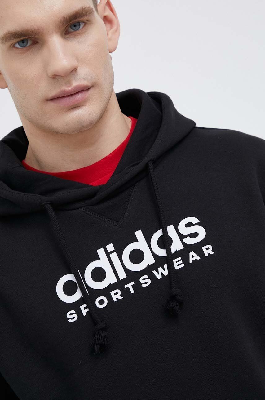 Толстовка чоловіча Adidas M ALL SZN G HDY чорна IC9771 — фото 4