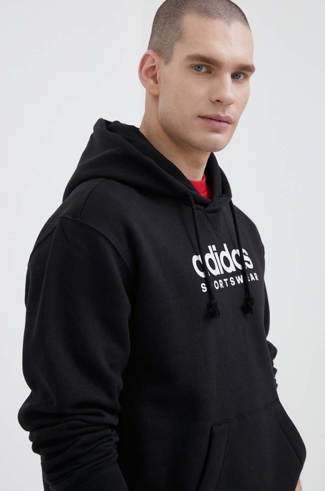 Толстовка чоловіча Adidas M ALL SZN G HDY чорна IC9771 изображение 7