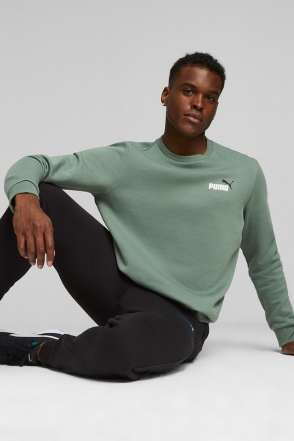 Толстовка чоловіча Puma ESS+ 2 Col Small Logo Crew FL м'ятна 67447244 — фото 3