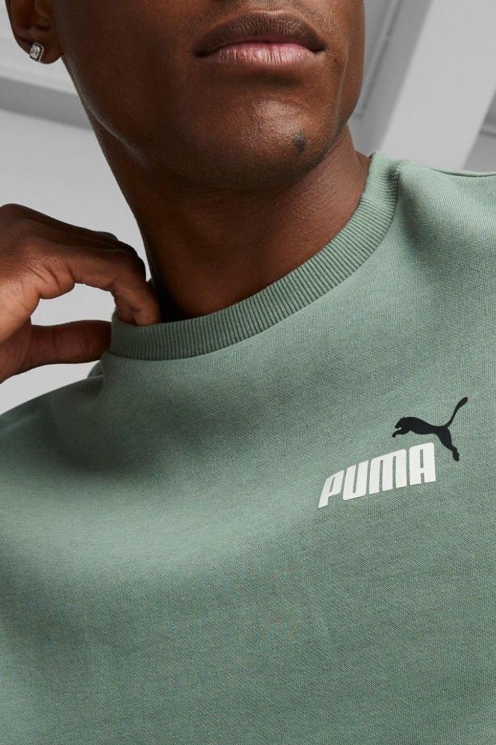 Толстовка чоловіча Puma ESS+ 2 Col Small Logo Crew FL м'ятна 67447244 — фото 6