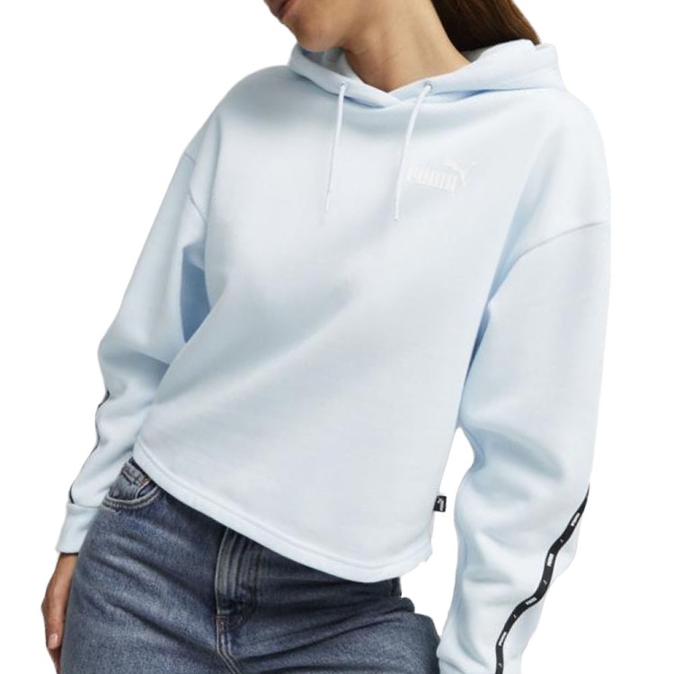 Толстовка женская Puma ESS TAPE Hoodie FL голубая 67599669 изображение 1