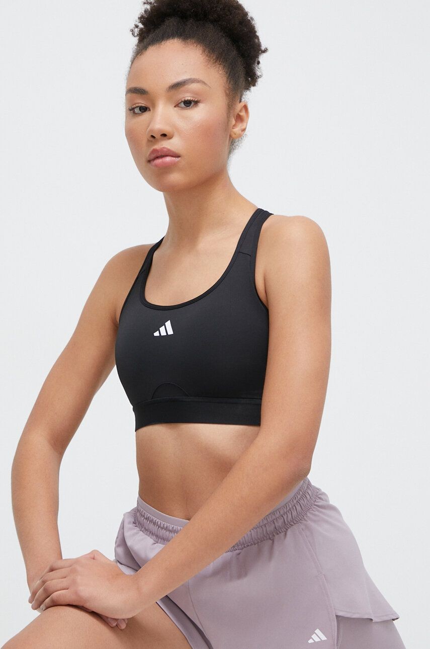 Бра женский Adidas PWRCT MS BRA черный IQ3377 изображение 2