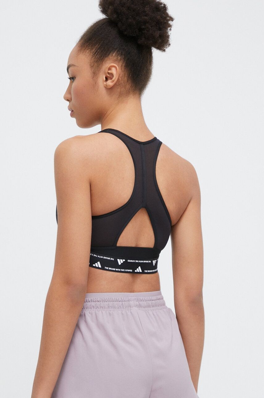 Бра женский Adidas PWRCT MS BRA черный IQ3377 изображение 4