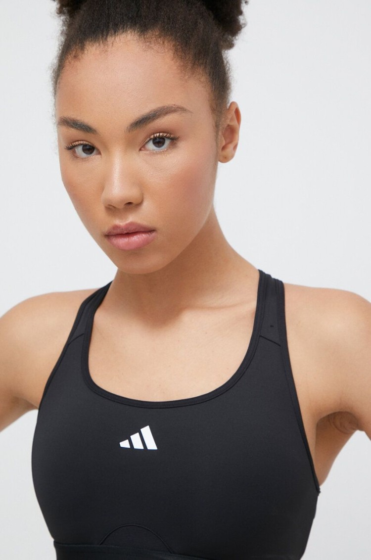 Бра женский Adidas PWRCT MS BRA черный IQ3377 изображение 6