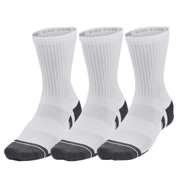 Носки  Under Armour UA Performance Cotton 3p Mid белые 1379530-100