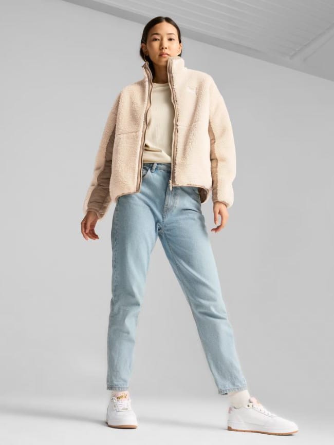Куртка жіноча Puma Reversible Sherpa Jacket бежева 62648867 — фото 4