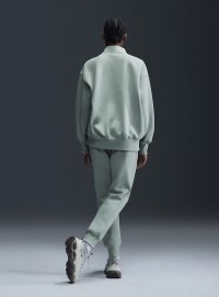 Толстовка женская Nike W NSW PHNX FLC OS LOGO QZ зеленая FV7679-370 изображение 5