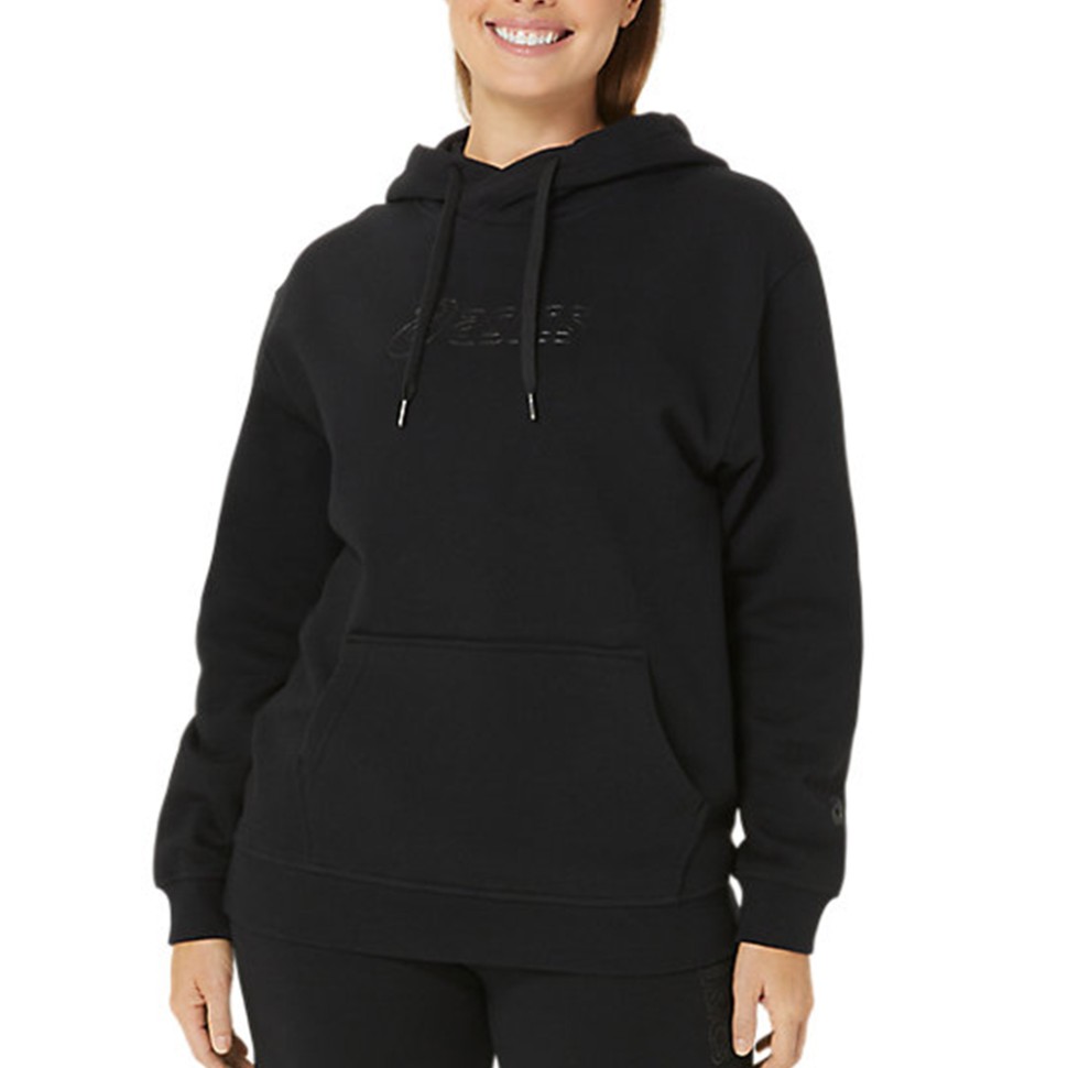 Толстовка жіноча Asics LOGO OTH HOODIE чорна 2032C845-002 — фото 1
