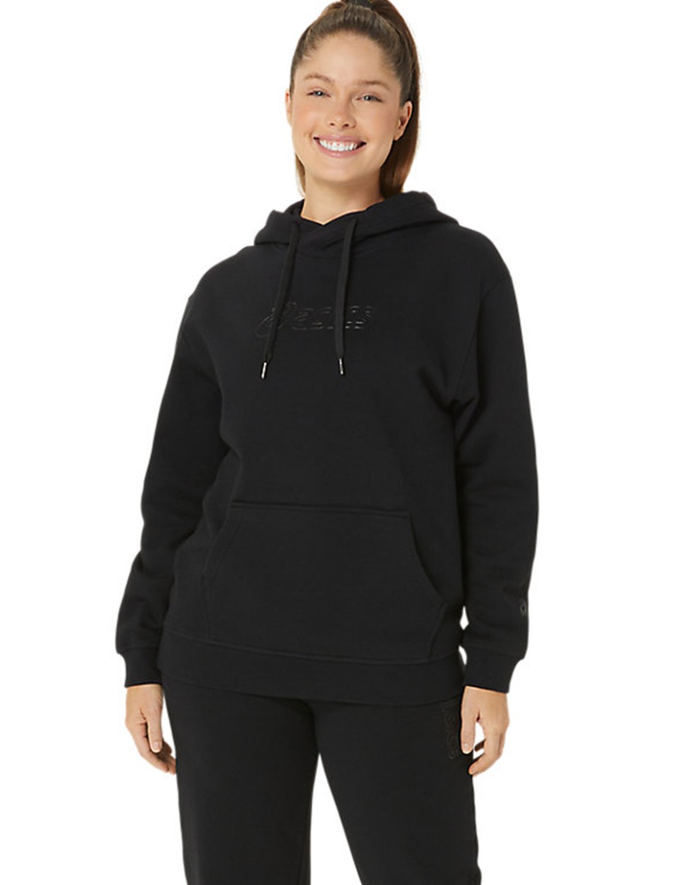 Толстовка жіноча Asics LOGO OTH HOODIE чорна 2032C845-002 — фото 2