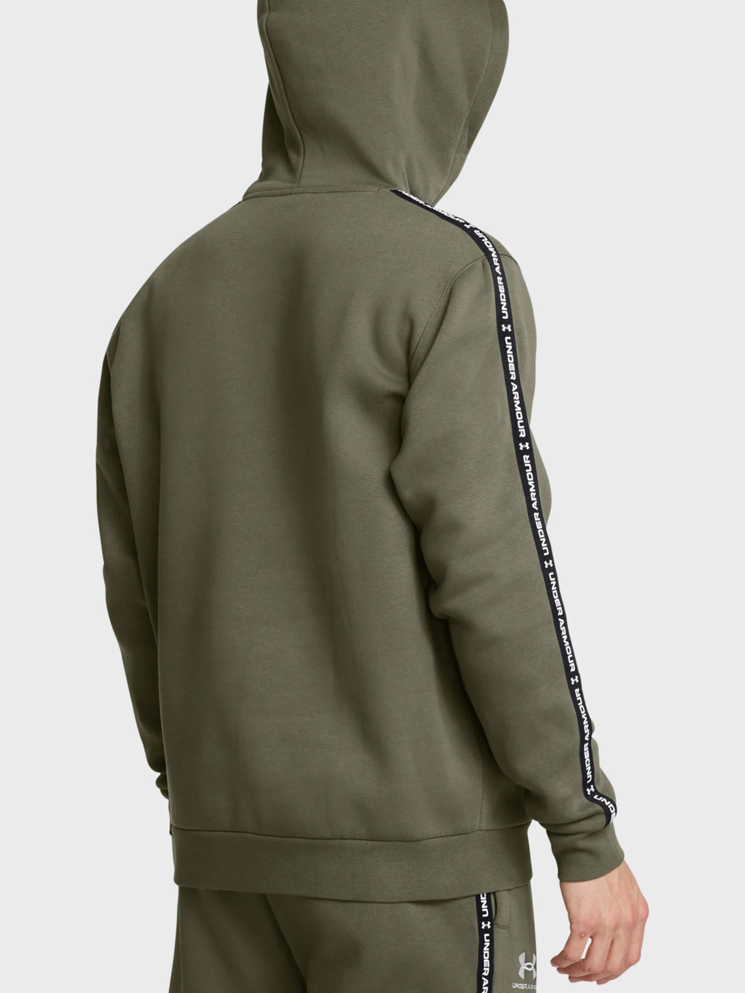 Толстовка чоловіча Under Armour UA Icon Fleece HD Taping оливкова 1389356-390 изображение 3
