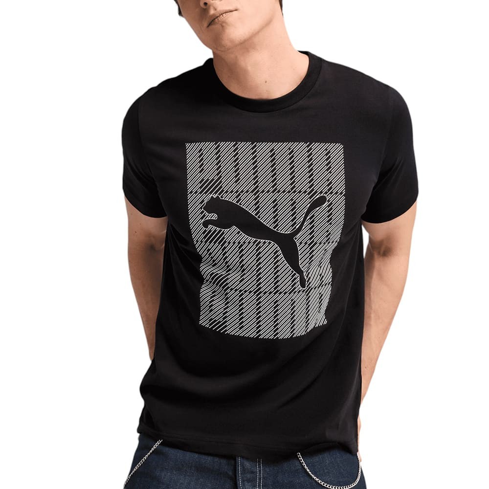 Футболка мужская Puma GRAPHICS Puma Wording Tee черная 68482501 изображение 1