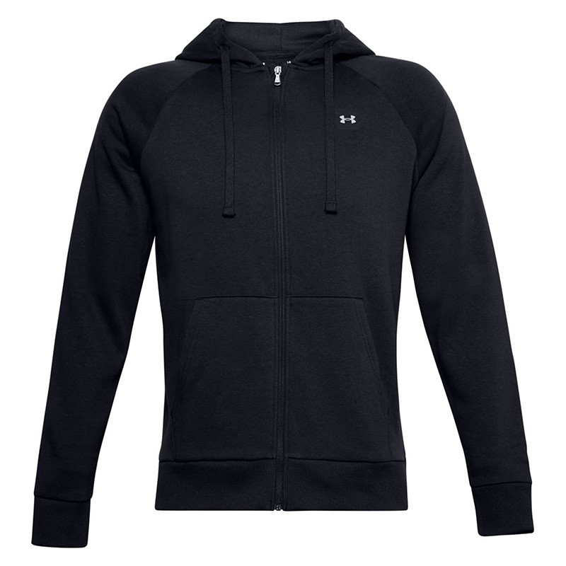 Толстовка чоловіча Under Armour Rival Fleece Full Zip Hoodie чорна 1357111-001 изображение 1
