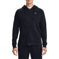 Толстовка чоловіча Under Armour Rival Fleece Full Zip Hoodie чорна 1357111-001 изображение 3